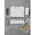 thumbnail image 3 of Diabetes: we can dia-beat-this! Men White T-Shirt, Male x-Large, 3 of 4