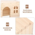thumbnail image 3 of Miangastore Wooden Hamster Hideout For Small Animal Multi 1Pack 5.7x3.9x3.9in, 3 of 9