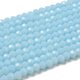 thumbnail image 2 of Opaque Glass Beads Stands Faceted(32 Facets) Round Cyan 4mm Hole: 0.7mm about 87~93pcs/strand 32~33cm, 2 of 5
