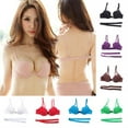 thumbnail image 3 of Women'S Deep U Low-Cut Bra Lowcut Convertible Halter Multi-Point Push-Up Bra 32-38B, 3 of 4