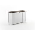 thumbnail image 6 of Pemberly Row Buffet with 4 Doors 3 Drawers Solid Wood in White and Brown, 6 of 7
