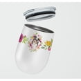 thumbnail image 2 of Carolines Treasures CK4267TBL12 Australian Shepherd Pink Flowers Stainless Steel 12 oz Stemless Wine Glass 12 oz, 2 of 4