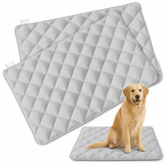 Dog Crate Pad 2 Pack 24 x 18 Inch Washable Kennel Mat