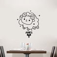 thumbnail image 2 of Cute Aries Symbol Ram Cute Drawing Horoscopes Astrological Chart Zodiac Signs Vinyl Wall Art Wall Sticker Wall Decal For Home Room Wall Office Living Room Wall Decoration Decal Size(30x27 inch), 2 of 3