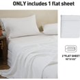 thumbnail image 4 of Simple&Opulence French Linen Flat Sheet with Embroidered Border-100% Stone Washed Flax Bedding,Queen Size(90''x102'') Ultra Soft,Breathable Flat Top Sheet-1 Piece Bed Flat Sheet Only(White), 4 of 7