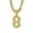 Gold 8 With Chain, variant on PAURO Number 8 Necklace for Men Long Cuban Chain Gold/Silver Plated Stainless Steel Cubic Zirconia Dainty Personalized Pendant Statement Jewelry Silver 8 With Chain
