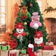 thumbnail image 5 of Adornos de muñecos de peluche navideños, campanas colgantes, muñeco de nieve, muñecos de peluche de Papá Noel, colgante para árbol de Navidad, decoración de Año Nuevo, regalos, 5 of 6