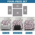 thumbnail image 6 of Xixirimido Pink Leopard Pattern Recliner Slipcovers with Arms 4 Pieces Lazyboy Recliner Chair Cover Non Slip Recliner Slip Covers for Recliner Chair with Storage Pockets Furniture Protector, 6 of 7