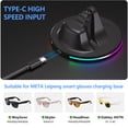 thumbnail image 3 of Smart Glasses Charging Stand, RGB Charging Dock, Compatible with Meta AR Smart Glasses, Convenient Storage, 3 of 6