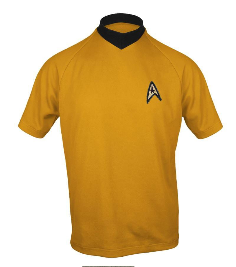 Star Trek Fist Contact Poster Adult Black Back 100/% Poly T-shirt