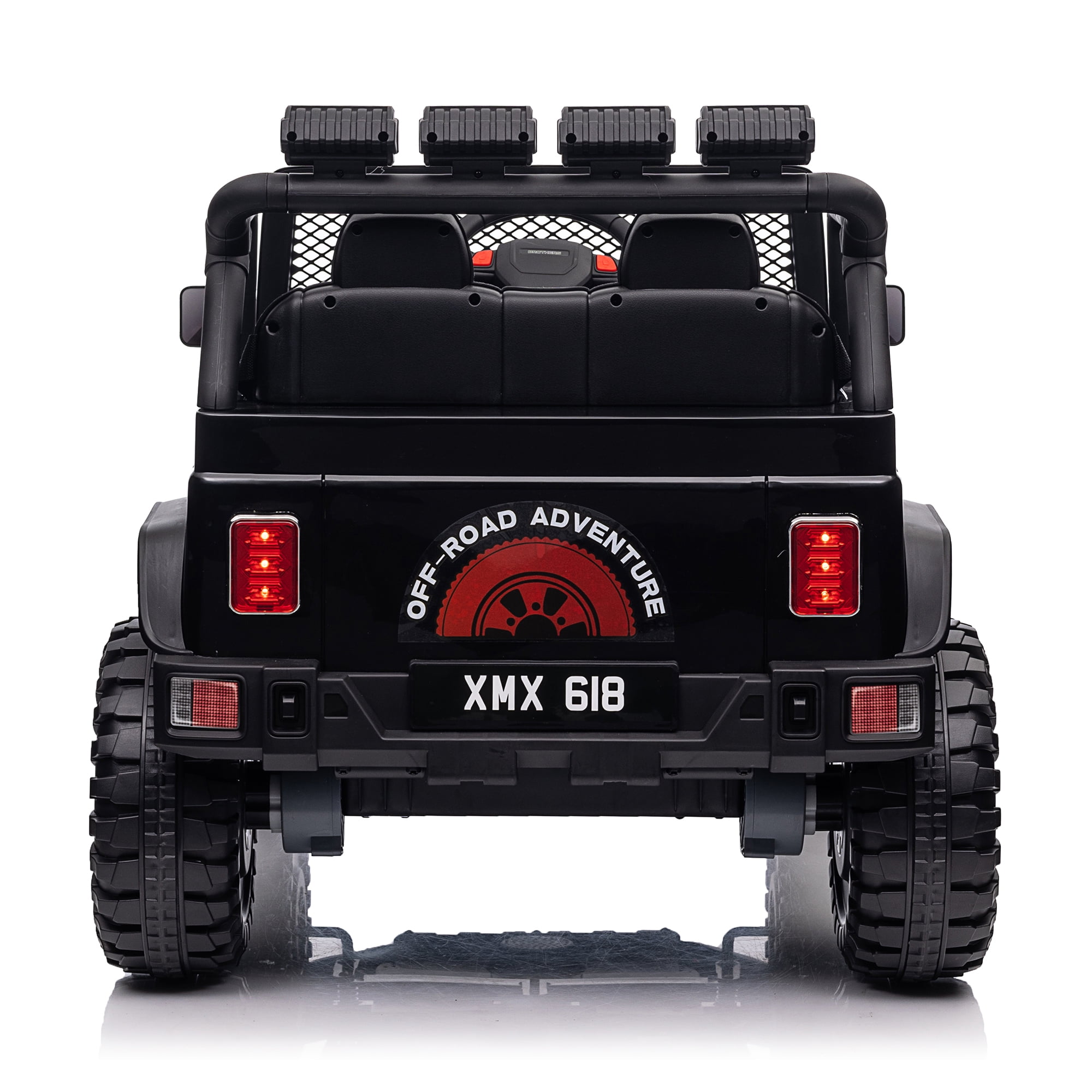 Joyracer 12V Kids Ride on Truck Car with Parent Remote Control & 2 Seater, 5.5AH Battery Powered Toy Car w/ 4 Large Wheels, Spring Suspension, 3 Speeds, LED Lights, Bluetooth for Girl Boy Black