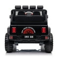 thumbnail image 4 of Joyracer 12V Kids Ride on Truck Car with Parent Remote Control & 2 Seater, 5.5AH Battery Powered Toy Car w/ 4 Large Wheels, Spring Suspension, 3 Speeds, LED Lights, Bluetooth for Girl Boy Black, 4 of 8