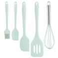 thumbnail image 1 of 5pcs Kitchen Baking Tool Set Include Shovel Scraper Oil Brush Egg Beater Food Grade Silicone Cooking Utensil with Comfortable Handle, 1 of 9