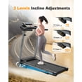 thumbnail image 5 of FYC Folding Treadmill for Home with Incline 265lb Weight Capacity 2.5HP Foldable Electric Treadmill with Bluetooth, Portable Treadmill for Home Office Fitness Walking Jogging Workout, Silver, 5 of 6
