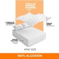 thumbnail image 4 of Juego de Sábanas King Size roomi Algodón Premium Frescas y Suaves Patron Caritas, 4 of 5