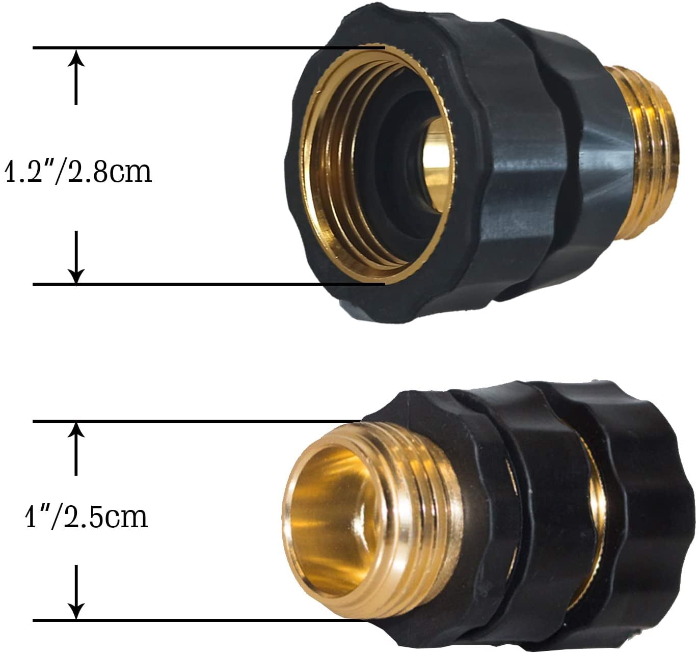 Garden Hose Quick Connect Aluminum Fitting 1/2 Inch Brass Bulkhead Tank Adapter