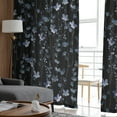 thumbnail image 4 of Sheer Curtains 63 inches Long, Boho Vintage Blue Flowers Leaves Light Filtering Sheer Window Curtains Rod Pocket Voile Drapes for Bedroom Living Room, 52"W x 63"L 2 Panels, 4 of 7