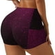 thumbnail image 1 of Fotbe Dark Purple Glitter Shorts Sin Costuras – Shorts Deportivos de Cintura Alta para Mujer, Elásticos para Gimnasio, Yoga, Running o Ciclismo-Medium, 1 of 8