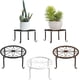 thumbnail image 1 of Soportes para plantas de interior y exterior, hierro de alta resistencia para una durabilidad inigualable, amplia aplicación desde balcones hasta patios, juego de 3 en acabados variados, 1 of 5