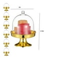 thumbnail image 2 of Cake Stand Candy Box,Pack of 12 Plastic Mini Cake Stand with Dome Cover,Durable Gold Dessert Display Plate for Chocolate,Candy Use, 2 of 7