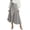 Grey, variant on Maxi Flowy Skirts for Women Summer Elastic High Waisted Dressy Casual Ruffle Asymmetrical Hem Long Linen Wrap Skirt