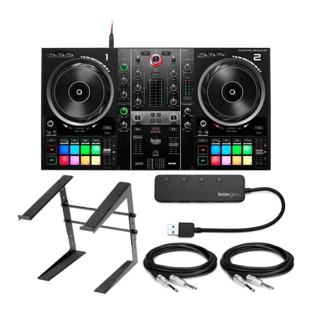 Hercules DJControl Inpulse 500 2-Deck USB DJ Controller with Stand Bundle