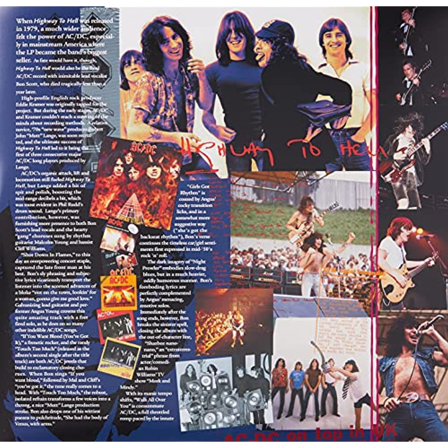 Highway to Hell AC/DC - 12" Vinyl Record Clock 1979 