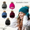 thumbnail image 4 of Britt's Knits Classics Faux Fur Pom Hat Winter Warm Knitted Beanie - Black (Women's), 4 of 10