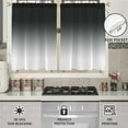 thumbnail image 3 of Black and Grey Window Curtains for Kitchen White Gray Ombre Mens Modern Gothic Art Small Short Home Living Room Bedroom Bathroom Drapes Treatment Tiers Fabric 1 Pair, 27.5" W x 39" L, Gradient, 3 of 5