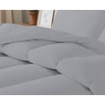 thumbnail image 5 of D.N.G. BEDDINGS 5 Piece Luxury Straight Line Pattern Comforter Set, Premium Super Soft, 800 Thread Count, 100% Egyptian Cotton, Super King Size Silver Solid Color, 5 of 6