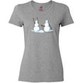 thumbnail image 3 of Inktastic Snowman Stickup with Hairdryer Women's T-Shirt, 3 of 5