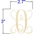 thumbnail image 2 of Pack of 1, 3 Inch x 1/4 Inch O Wood Letters in The Vine Font for Wood Craft Project, Children or Adult Art Work, Home and Holiday Décor and DIY Fun, Made in USA, 2 of 2