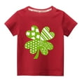 thumbnail image 1 of vdgthytj T-Shirts pour Enfants Tout-Petits pour la Saint-Patrick Garçons Filles Manches Courtes Hauts d'Été Décontractés Col Rond Blouse Graphique Tee, 1 of 3