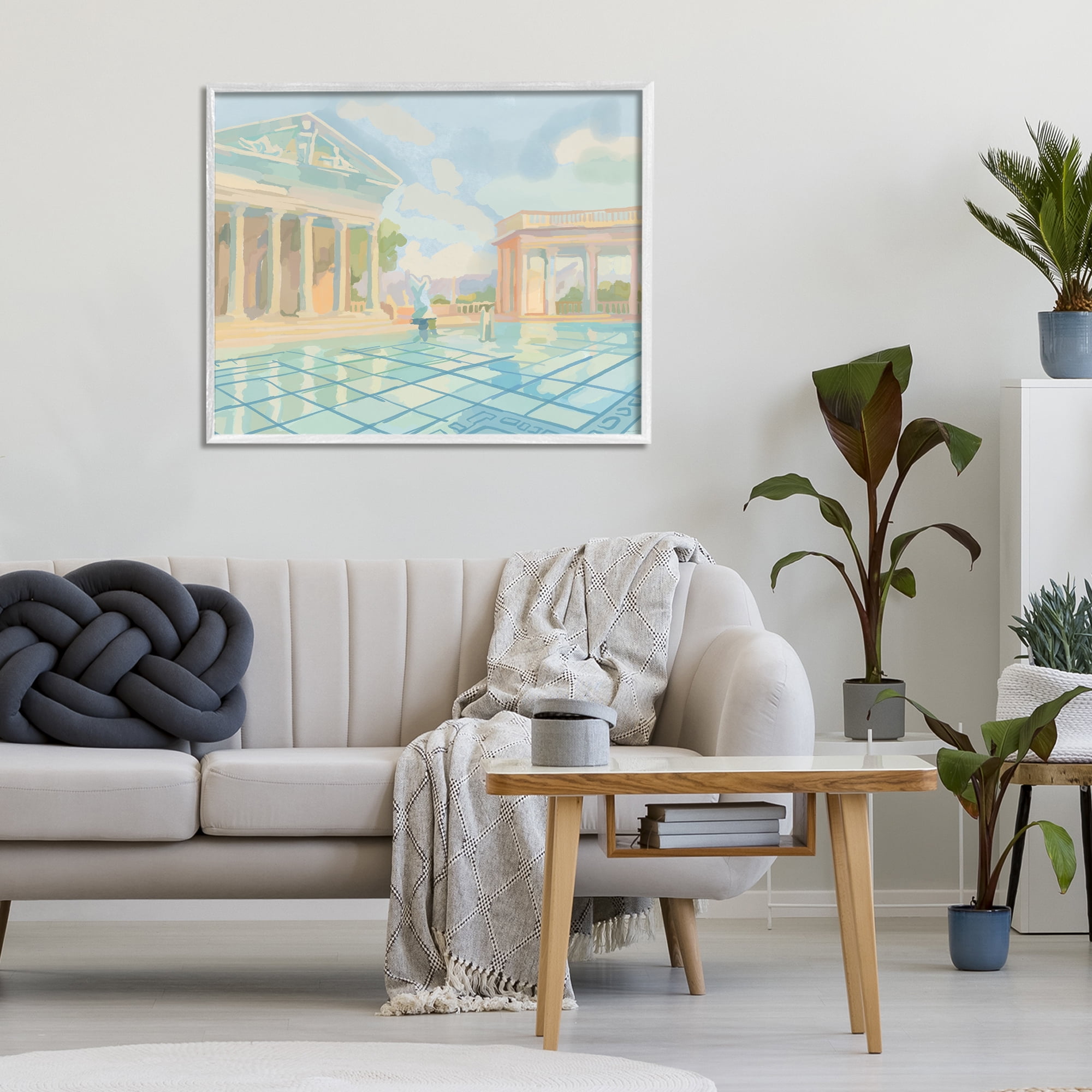 Stupell Industries Sam Simeon Architecture White Framed Giclee Art, design by Amelia Noyes