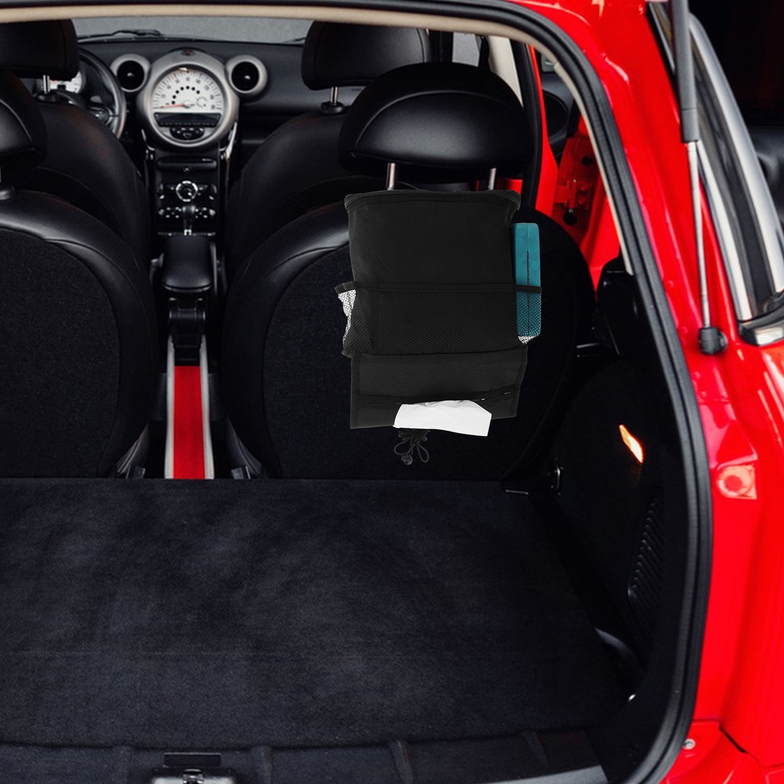 NICEXMAS Car Organizer with Cooler Bag for Travel Insulated Seat Hanging Storage