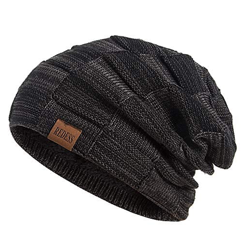 2 Pack Fashion Distressed Knitted Beanie Fuzzy Winter Cap  display picture 2