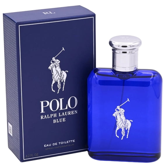 Ralph Lauren Polo Blue Eau de Toilette, Cologne for Men, 4.2 fl oz
