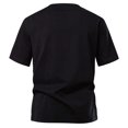 thumbnail image 4 of VSSSJ Mens Athletic Tee Shirts Muscle Slim Fit Short Sleeve T Shirt V-Neck Cotton Casual Solid Basic Henley Shirt Gym Workout T-Shirts Black M, 4 of 4