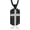 Black & Silver, variant on Isaiah 41:10 Jewelry, Stainless Steel cross Dog Tag Necklace STRENGTH Bible Verse