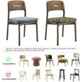 thumbnail image 5 of Set of 4 Removable Chair Seat Covers for Dining Room, Hippie Patchwork Stretchable Office Kitchen Chair Slipcovers Cushion Protector Vintage Elements Furniture Decor, 16.9x16.9 Inches, 5 of 6
