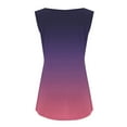 thumbnail image 5 of Felirenzacia Long Tank Tops For Plus Size Women Gradient Tank-Neck Basic Casual Flowy Summer Sleeveless T-Shirt Basic Tank Tops For Big and Tall Women,Purple,L, 5 of 6