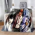 thumbnail image 1 of Manta de franela con estampado de Death Note, manta suave y cálida para sala de estar, dormitorio, cama, sofá, regalos de oficina, envío directo, 1 of 4