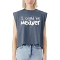 thumbnail image 2 of EcoLoom I Could Be Meaner Cap Sleeve Muscle Crop Shirt Women Sleeveless Baby Tee, 2 of 5