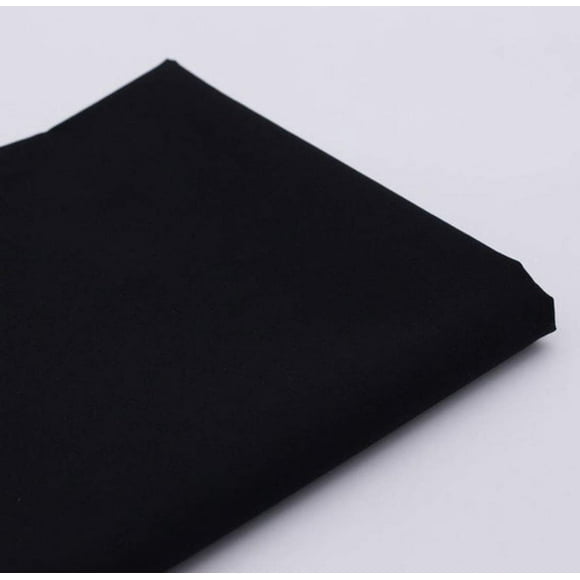 Black 100% Cotton Material Prepackaged by The Yard