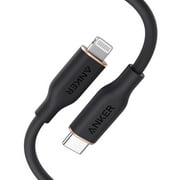 Anker Powerline III Flow USB C Fast PD Charging Cable 3/6ft Silica Gel Lightning Cable [Black]