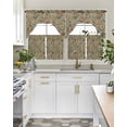 thumbnail image 4 of Vintage Spring Floral Swag Curtains for Living Room/Bedroom Windows, Farmhouse Flowers Green Vintage Kitchen Curtains and Valances Set 36 Inch Length, Light Filtering Swags Valance Curtain Panels, 4 of 5