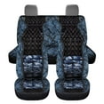 thumbnail image 2 of KUIFORTI Camo Blue Car Seat Covers 4 Pcs, Front Seats and Rear Bench Cover Cushion Auto Seat Cover Protector Automotive Interior Protection Fits most Cars, SUVs, and Trucks, 2 of 7