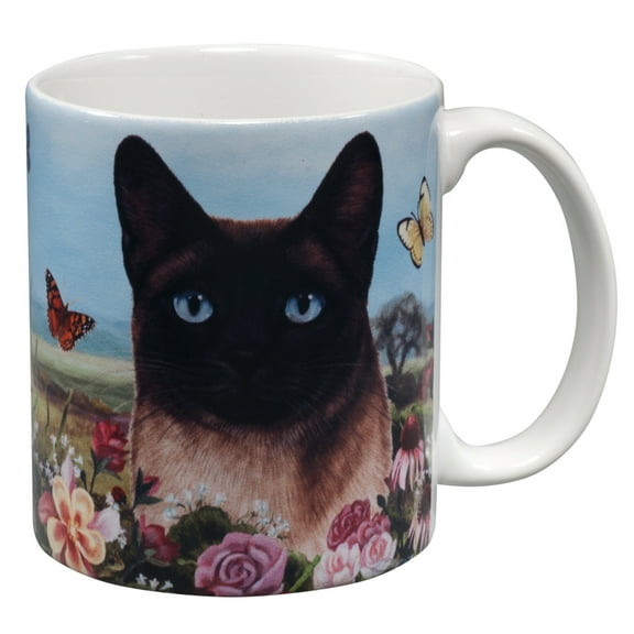 Siamese Cat Garden Party Fun Mug