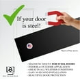thumbnail image 3 of Deck the Door Decor | Door Kick Plate - Anodized Aluminum - Satin Black Finish - Magnetic Mount for Steel Doors - 8"x 32", 3 of 7