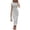 A Gray, variant on Dress for Summer Dqueduo Women Striped Crew Neck Short Sleeve Maxi Dress Casual Waist Bodycon Summer Dress Pink XXL